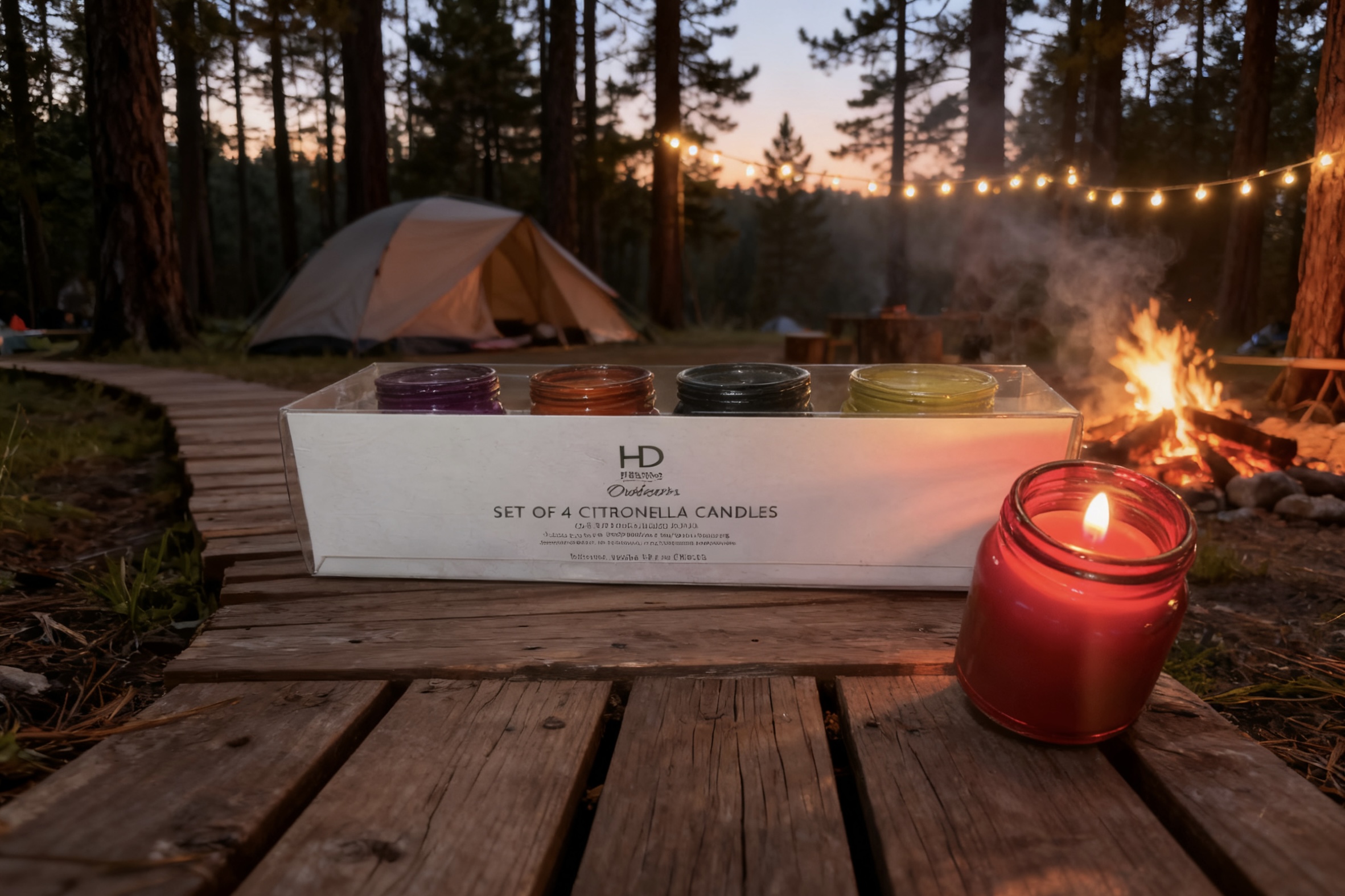 4pk Mini Colored Glass jar Candles